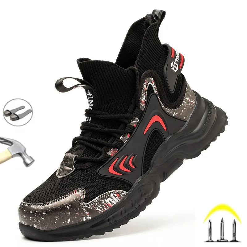 Men's Safety Shoes Steel Toe Cap  Work Shoes Trendy Boots