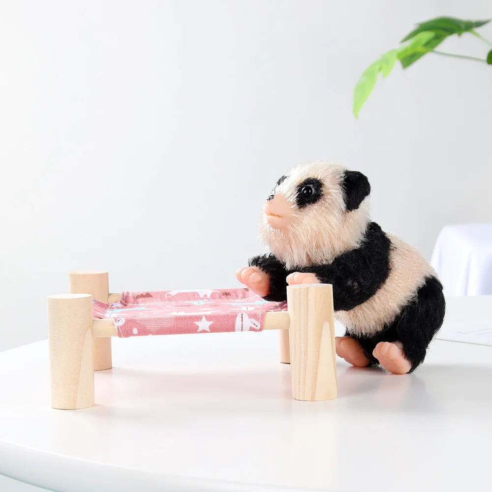 Simulation Silicone Mini Wild Animal Panda Baby Doll Toy Soft Lifelike Cute Reborn Panda Newborn Animal Model Kids Cognitive Toy