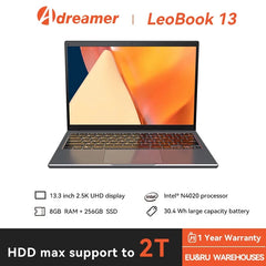 Adreamer LeoBook13 Laptop 8GB RAM 1TB SSD Computer 13.3-inch Intel Notebook