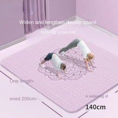 Large Double Yoga Mat Thickened Non-slip Widened Lengthened Sound Insulation Shock Absorption Skipping Rope Dance Mat