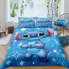 Hot Lilo Stitch Bedding Set Boys Girls Decorate Bedroom  Cover Pillowcases for Kids Gifts