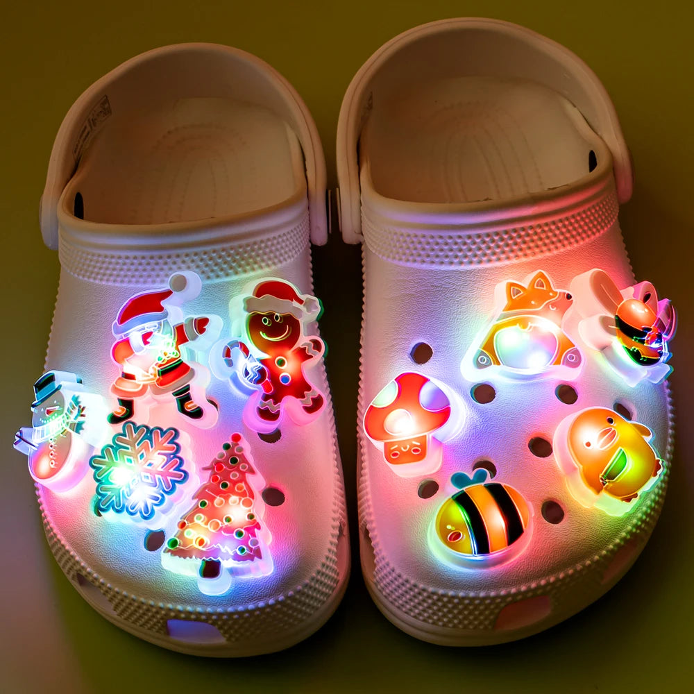 LED Shoe Charms for Kids Christmas Lighted