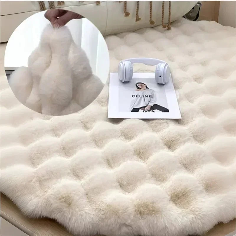 Non Slip Shaggy Rug Room Decor Plush Round Carpets for Living Room