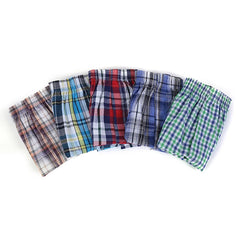 Mens Underwear Boxers Shorts Casual Cotton Sleep Underpants Plaid Comfortable Homewear Striped Beach Panties