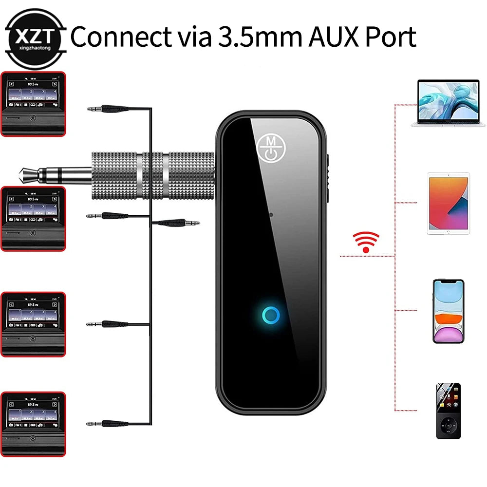 2 in1 Jack Wireless Adapter Bluetooth 5.0 Transmitter Receiver 3.5mm Audio AUX Adapter For Car Audio Music Aux Handsfree Headset