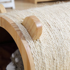 High Quality Cat Furniture Pet Play Toy Wooden Cat Tunnel Bed Cat Toy Tunnel