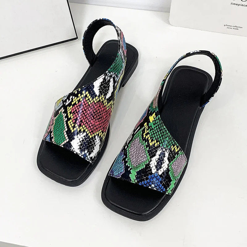 New Summer Women's Sandals Vintage Open Toe Fashion Beach Flat Shoes