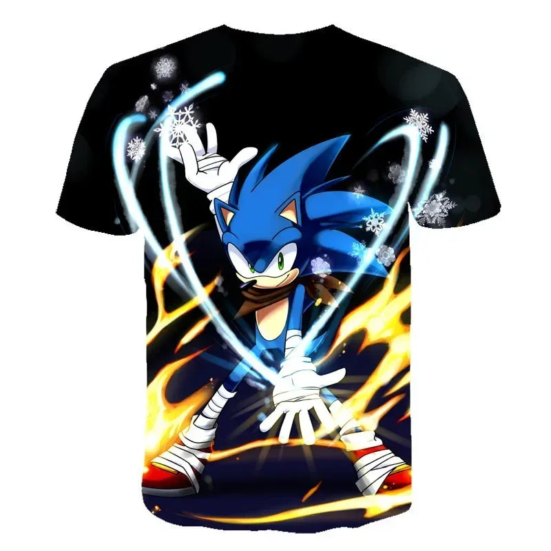 Sonic Tshirt Kids Clothing Boys Cartoon Game Super Sonic Boys Clothes children T-shirt Summer Clothes For Girls