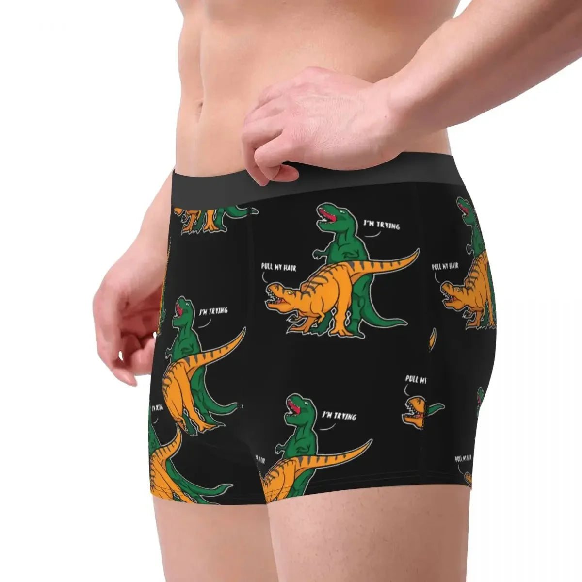 T-Rex Man's Boxer Briefs Underwear Dinosaurs Highly Breathable High Quality Shorts Gift Idea