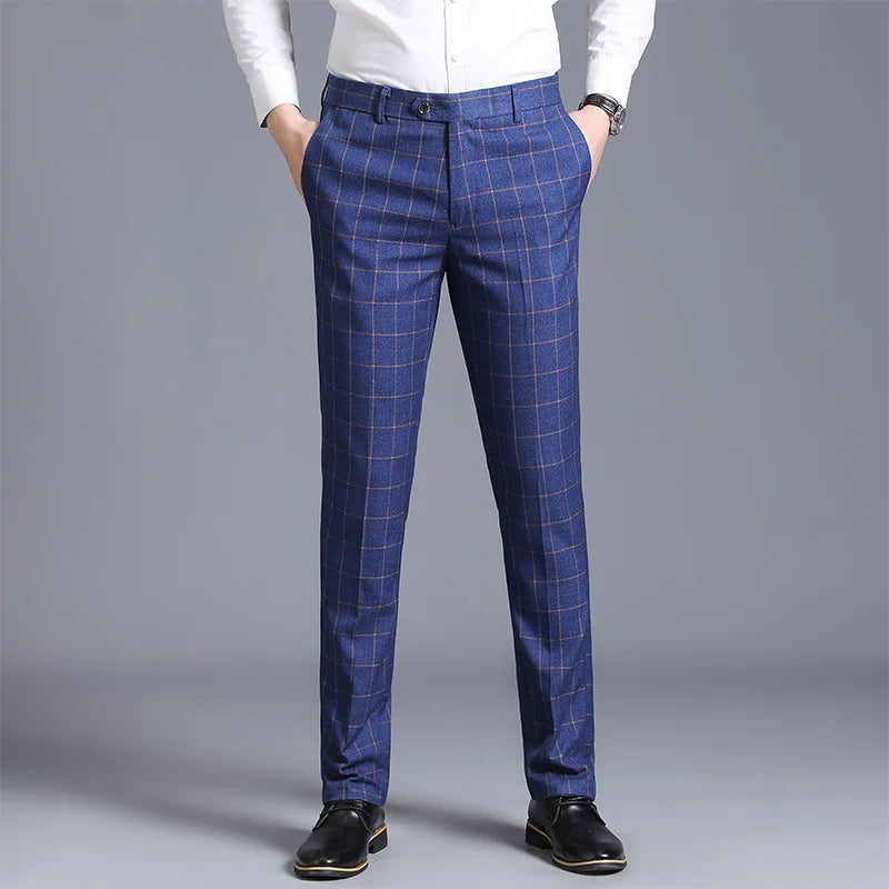 Autumn New Solid Business Casual Suit Pants Men Clothing Simple All Match Formal Wear Office Trousers Straight Men Pants 29-38