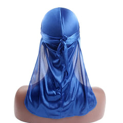 Elasticity Baotou Cap Hair Bands Simulation Silky Durag Long Tail Pirate Hat