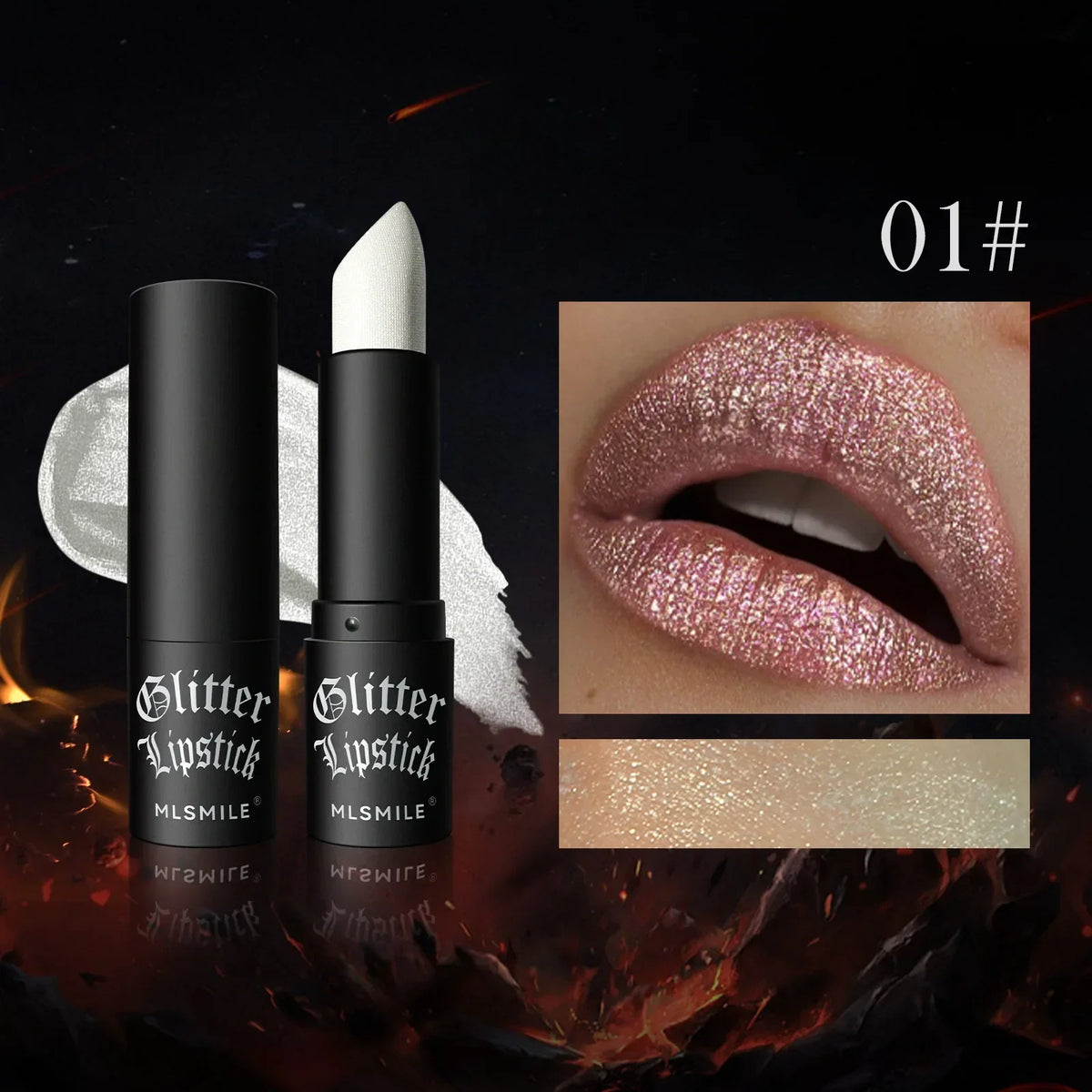 Glitter Diamonds Matte Lipstick Waterproof Long Last Color Rendering Non-stick Cup Nude Red Lipsticks