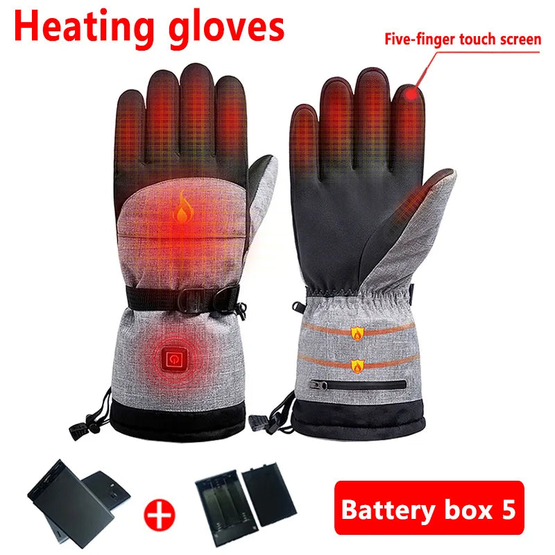 Heated Rechargeable Gloves Electric Heated Gloves Thermal Heat Gloves Winter Warm Skiing Snowboarding Hunting Fishing Cycling