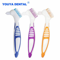 Teeth Brush Oral Care Non-slip Ergonomic Rubber Handle Dual Heads Antibacterial