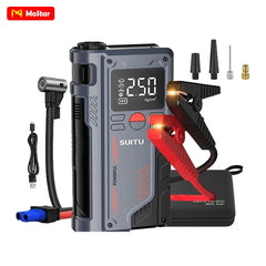 Car Jump Starter w/ Tire Inflator All in One 8000mAh Auto Air Compressor Booster