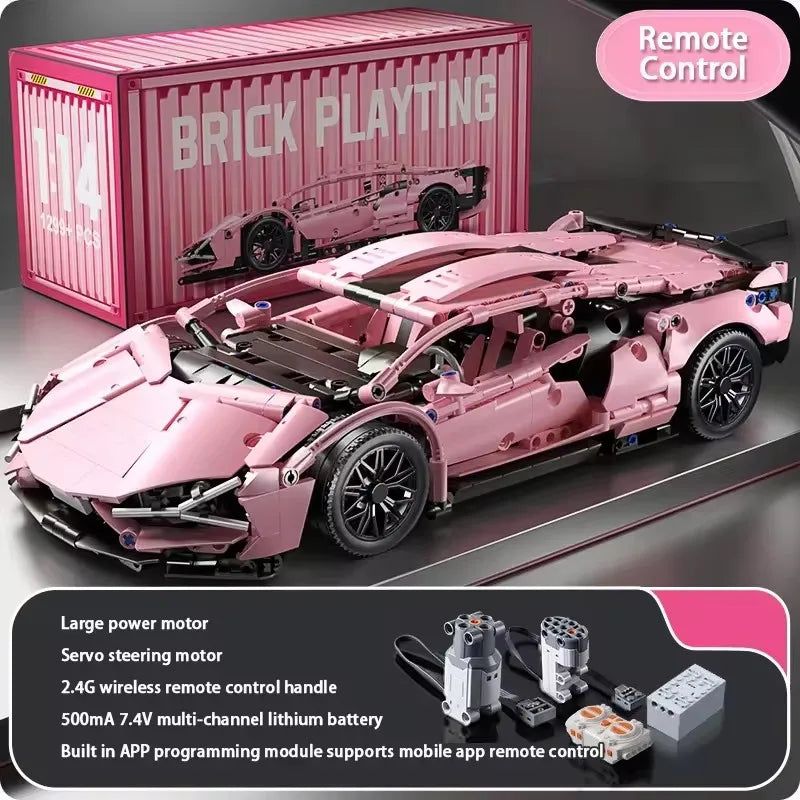 Technical Super Racing Car Building Blocks for Adults, Famous Sports Car Model Bricks