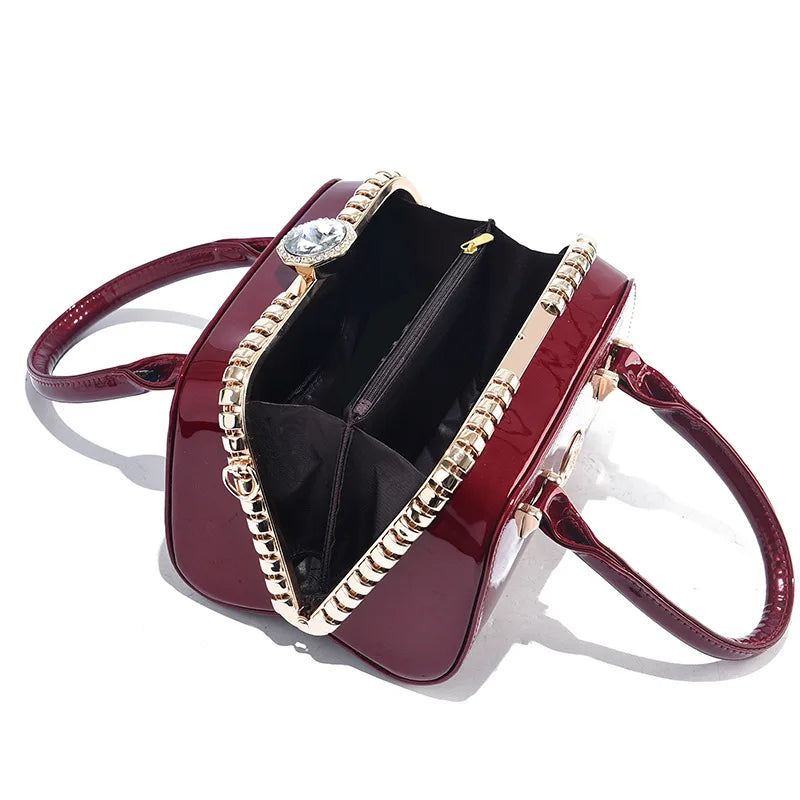 Exquisite Bright Leather Luxury Women Bags Elegant Female Shoulder Crossbody Bags