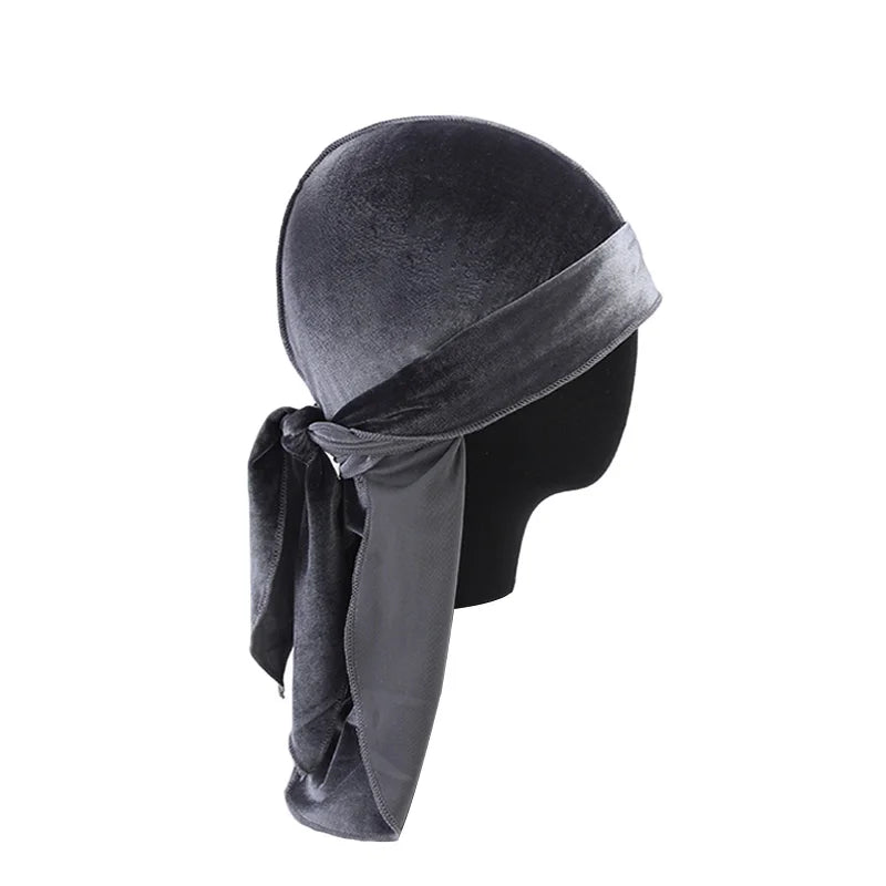 New Unisex Velvet Durags Bandana Turban Hat Men & Women