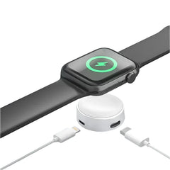 2 In 1 Magnetic Watch Wireless Charger For Apple Watch IWatch 9 8 7 6 5 USB Type C 8 Pin Portable Fast Charging Cable Base Dock