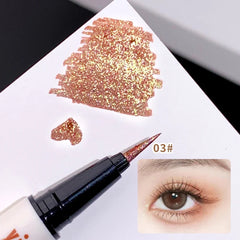 Liquid Aurora Blue Shiny Eye Liner Pen Glitter Phosphorescence Pigment Waterproof Shimmer Sparkling Eyeliners