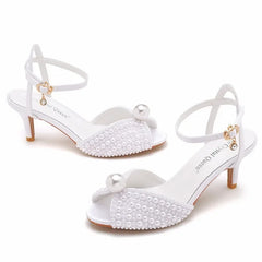 High Heeled Sandals Buckle Wedding Bride Luxury Designer Shoes