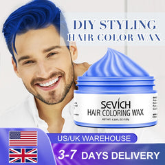 Sevich 10 colors Hair color wax Strong And Hold Unisex Hair Wax