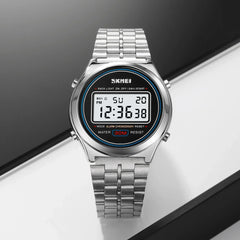 Stopwatch Digital Sport Watches Stainless Steel Men Date Waterproof  Watches