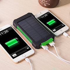 20000mAh Solar Power Bank Portable Solar Charger External Battery Pack for iPhone 14 Huawei Xiaomi Samsung Power bank with Light