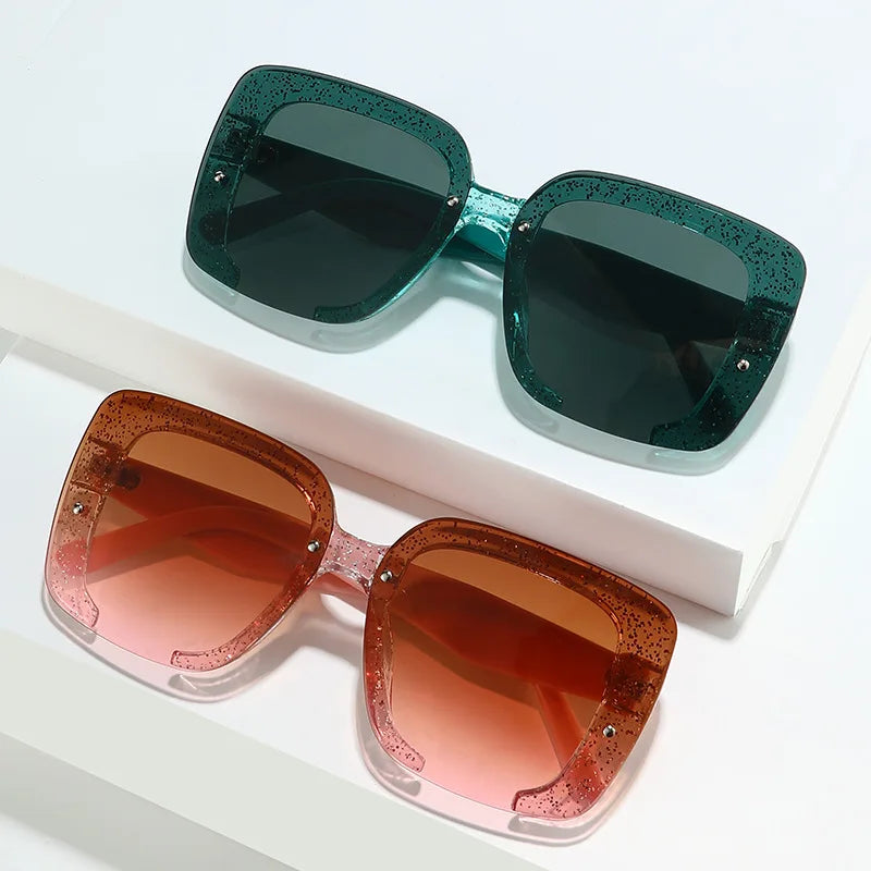 Fashion Wrap Sunglasses Women Men Cat Eye Gradients Lens