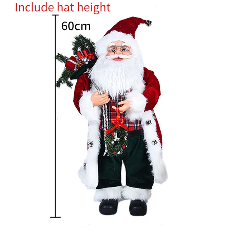 Santa Claus Doll Christmas Doll Desktop Santa Claus Figure Santa Figurine Ornament 2023 Xmas Decor Home Christmas