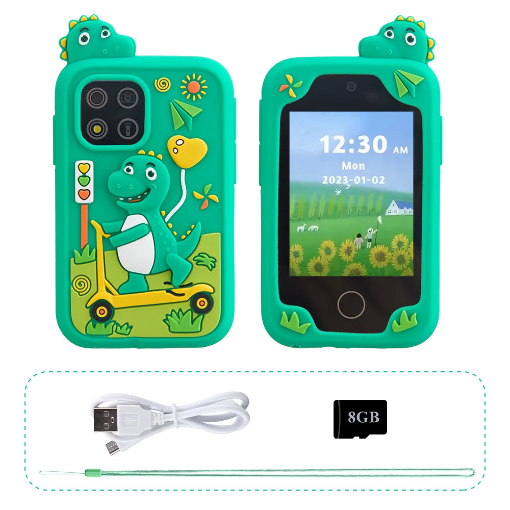 Cartoon Dinosaur Kids Smart Phone Toys Educational Music MP3 Player