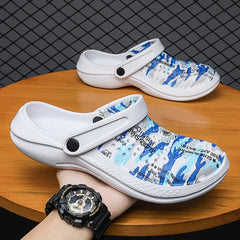 Light Men's Slippers Summer Chef Shoes for Men Outdoor Wading Platform Sandals