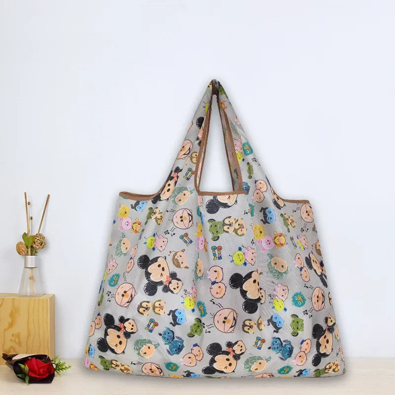 Disney Women's Tote Bags Mickey Mouse Donald Duck Cartoon Waterproof Shopping Bag