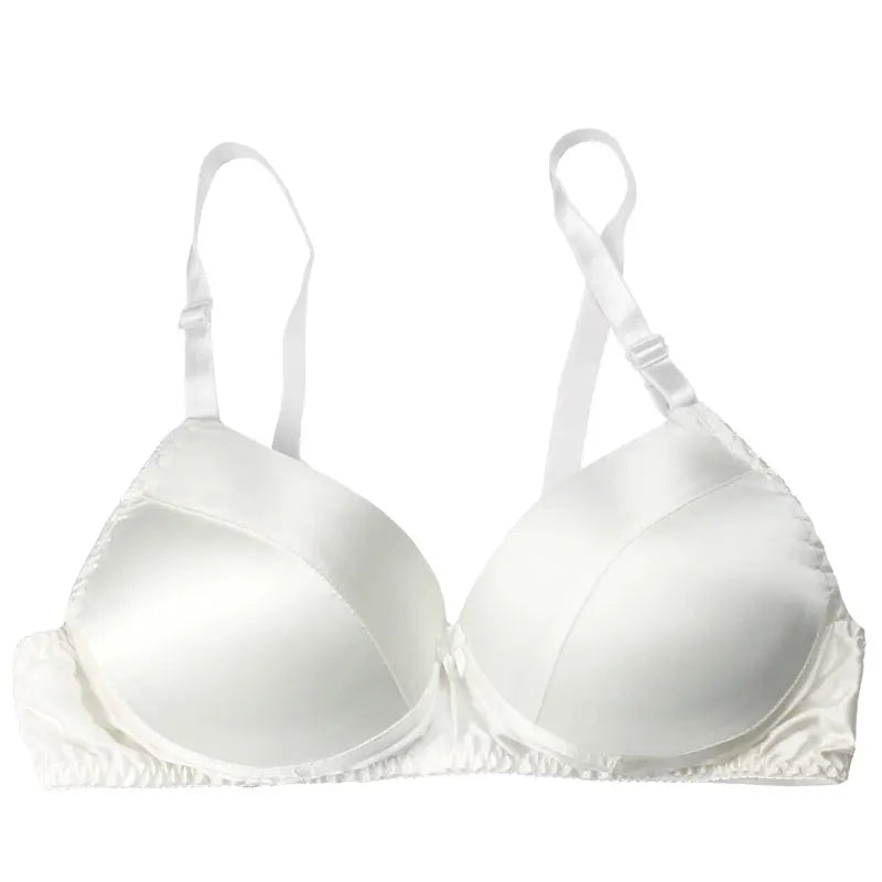 Good quality, affordable, breathable silk bra, thin, without steel rings, inside and outside