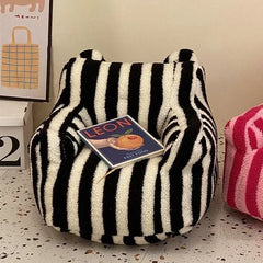 Children's Balcony Corner Small Stool Safe and Healthy Lightweight Striped Children's Bean Bag Sofa