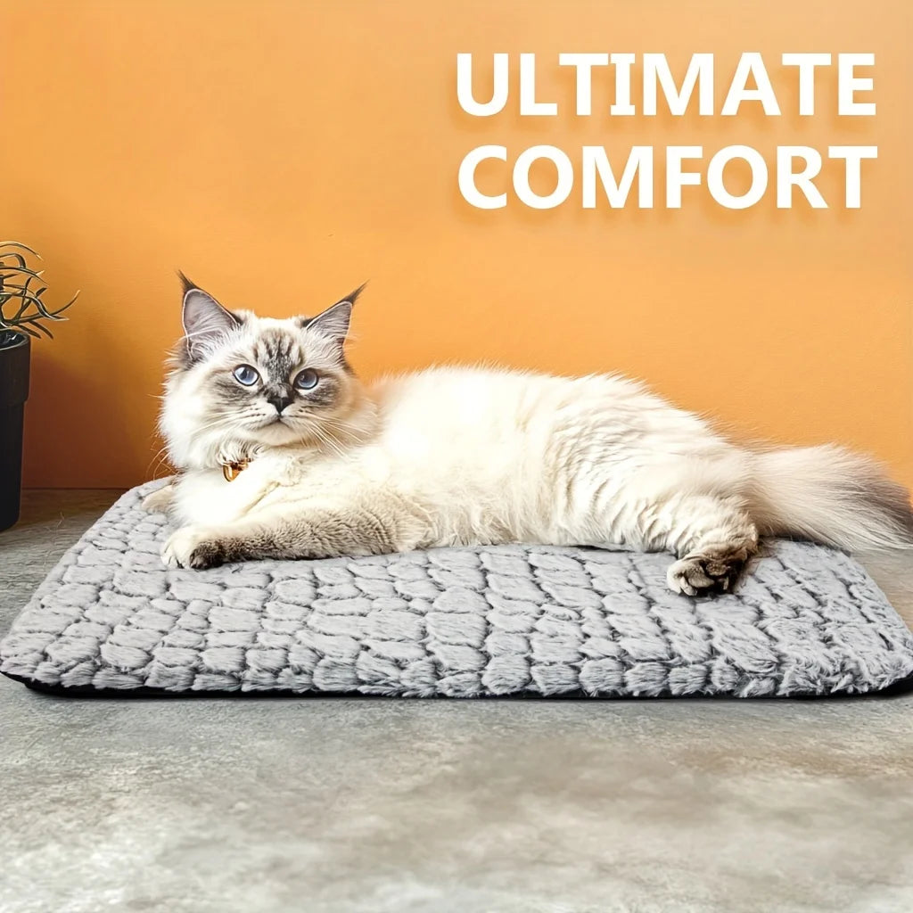 Self Warming Cat Bed, Soft Cat Dog Pet Heating Pad for Indoor Outdoor, Washable Non-Slip Heated Cat Mat Thermal Blanket