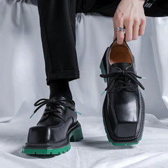 Platform Shoes for Men Brand Leather Shoes Business Dress Shoes