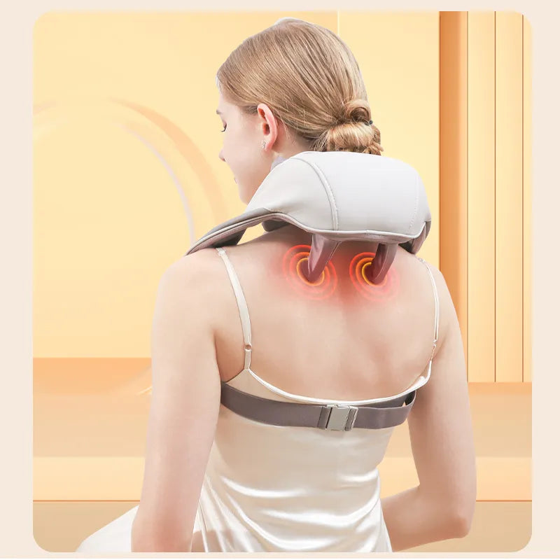 Neck and Back Massager with Soothing Heat Massage Pillow