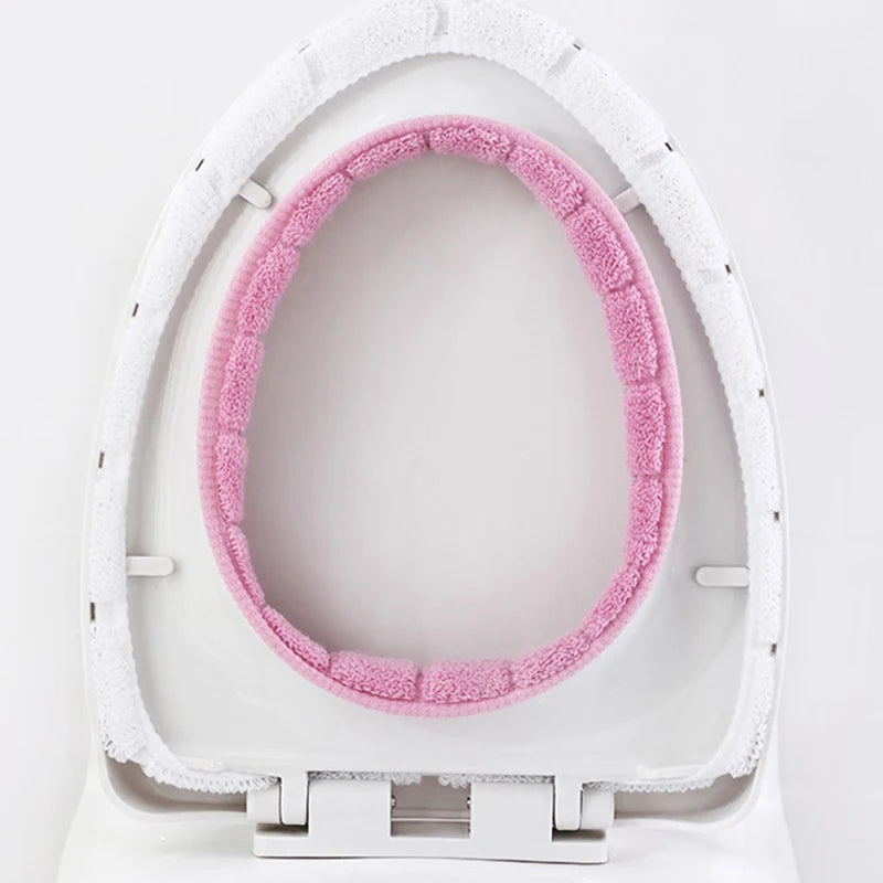 Bathroom Toilet Seat Cover Soft Warmer Washable Mat Cover Pad Cushion Seat Case Toilet Lid Cover