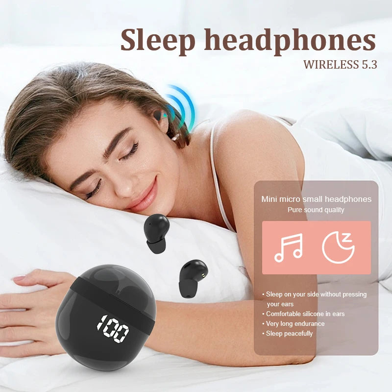 Mini Invisible Bluetooth Headset TWS Wireless In-Ear Earphones