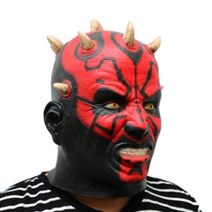 Darth Maul Latex Mask Halloween Horror Film And Television Animation Shooting Props Darth Maul Cosplay Party Full Head Costume