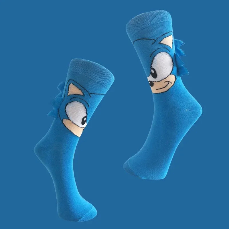 Sonics Child Socks Cute Stocking Anime Kids Boys Cotton Hosiery Cartoon Winter Spring Thin Socks Children Birthday Cute Gifts