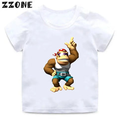 Donkey Kong Country Graphic Cartoon Kids T-Shirts