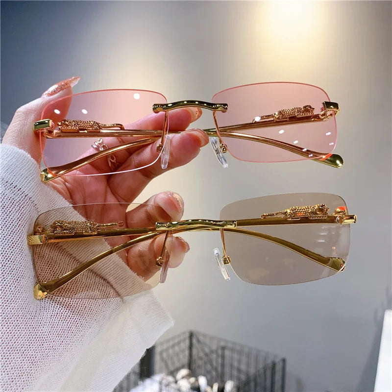 Rimless Cut Edge Women's Sunglasses