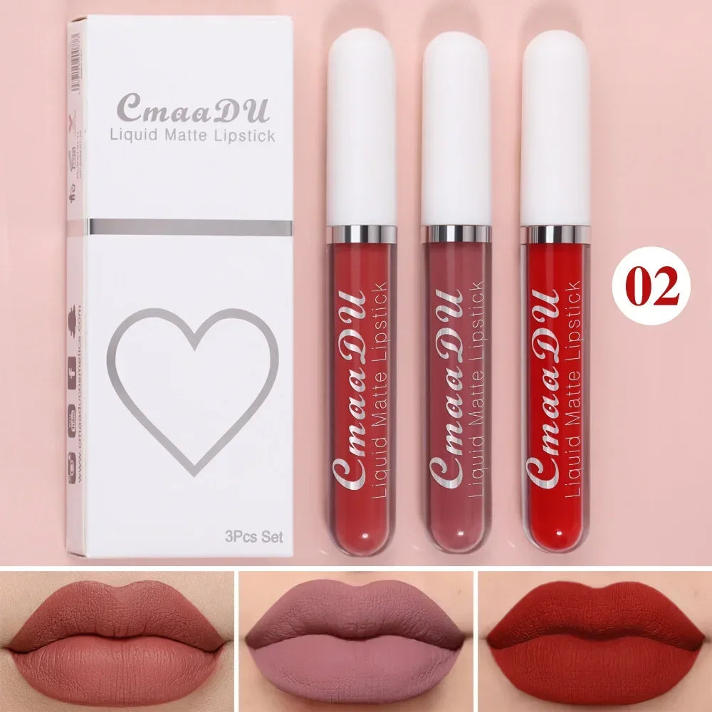 Waterproof Matte Nude Lip Gloss Brown Nude Pigment Dark Red Long Lasting Velvet Liquid Lipstick