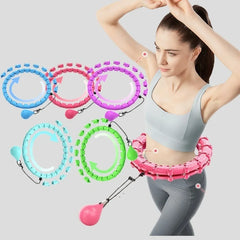 Hula Circle sport Exercise Hoop Weight Loss and Slimming Exercise Fat Burning Adjustable with Detachable Knots