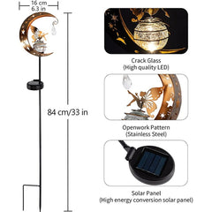 Fairy Solar Lights Outdoor Garden Decorative Lamp with Warm Light Waterproof Metal Decoration