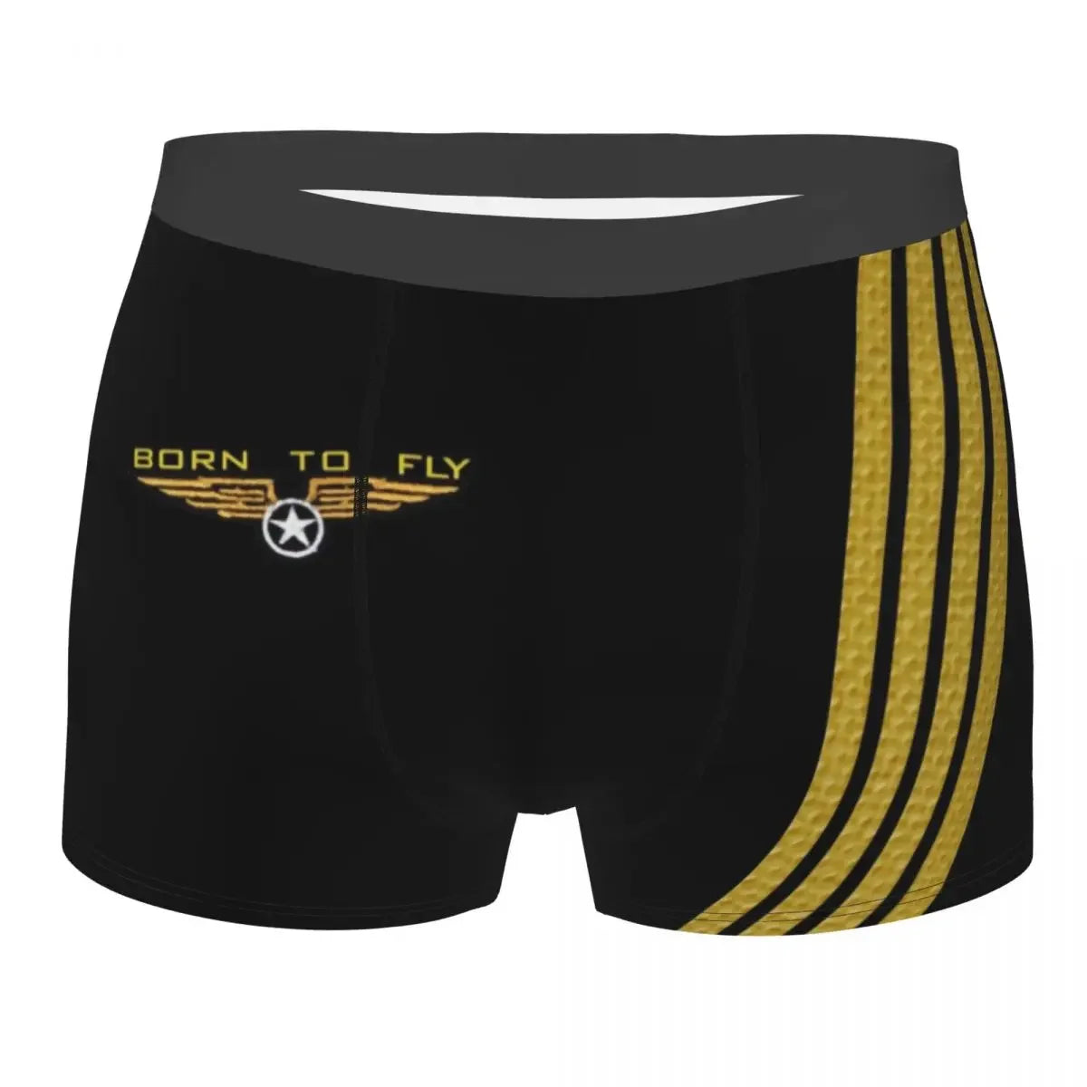 Airplane Flight Routes Captain Stripes Boxer Shorts  Aviation Aviator Pilot Underwear Panties Briefs Breathable Underpants