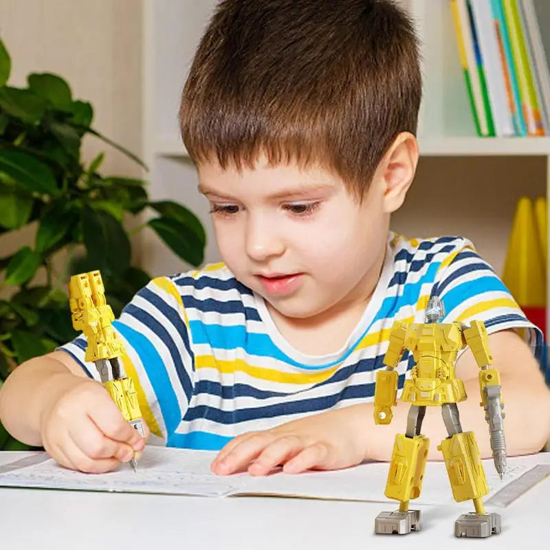 Robot Deformation Pen 2-in-1 Stationery Gel Pen Creative Deformable Robot Kids