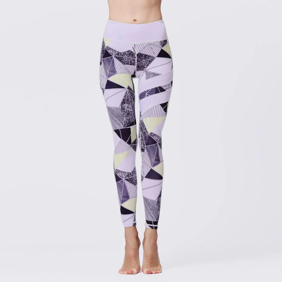 Cloud Hide Flower Printing Yoga Set Gym Outfits Sportswear Women Fitness Tracksuit Bra Top High Waist Leggings Pants Sports Suit